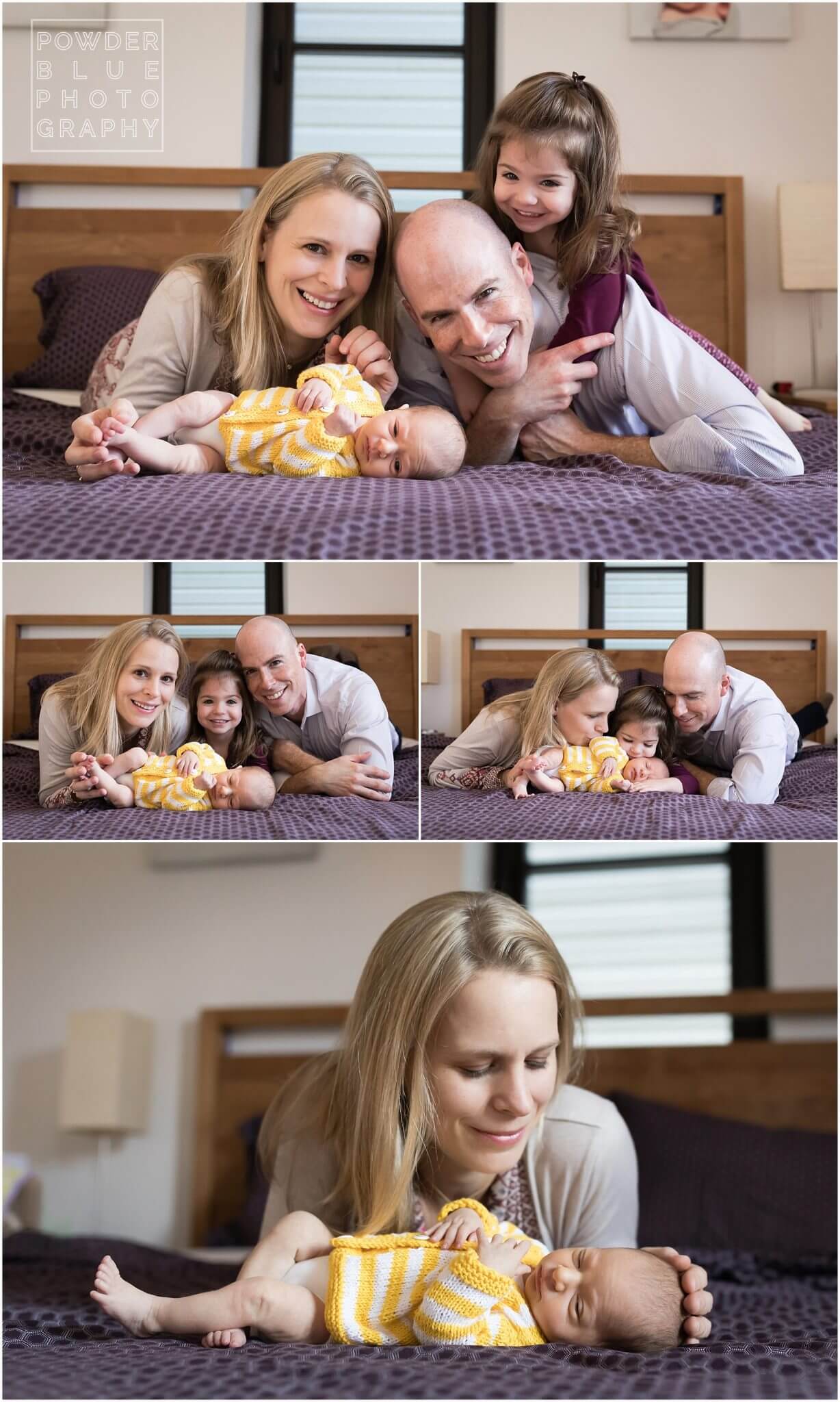 lifestyle family portrait with newborn