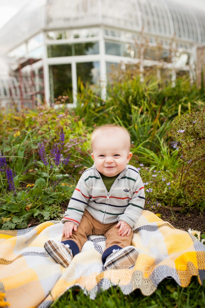 6 month old baby boy in front of phipps