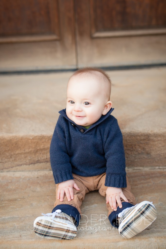 6 month old baby boy in front of phipps