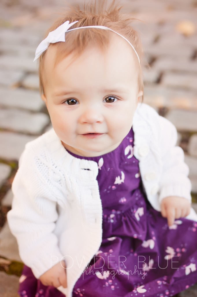 8 month old baby at schenley park portrait photographer