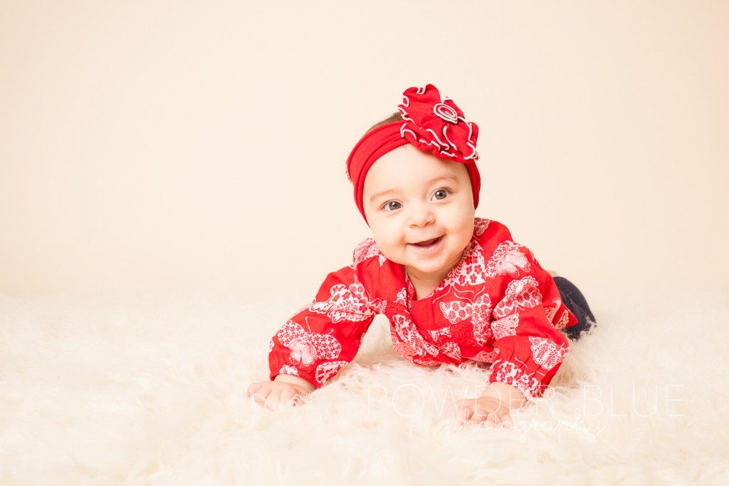 cute baby girl in pittsburgh tummy time