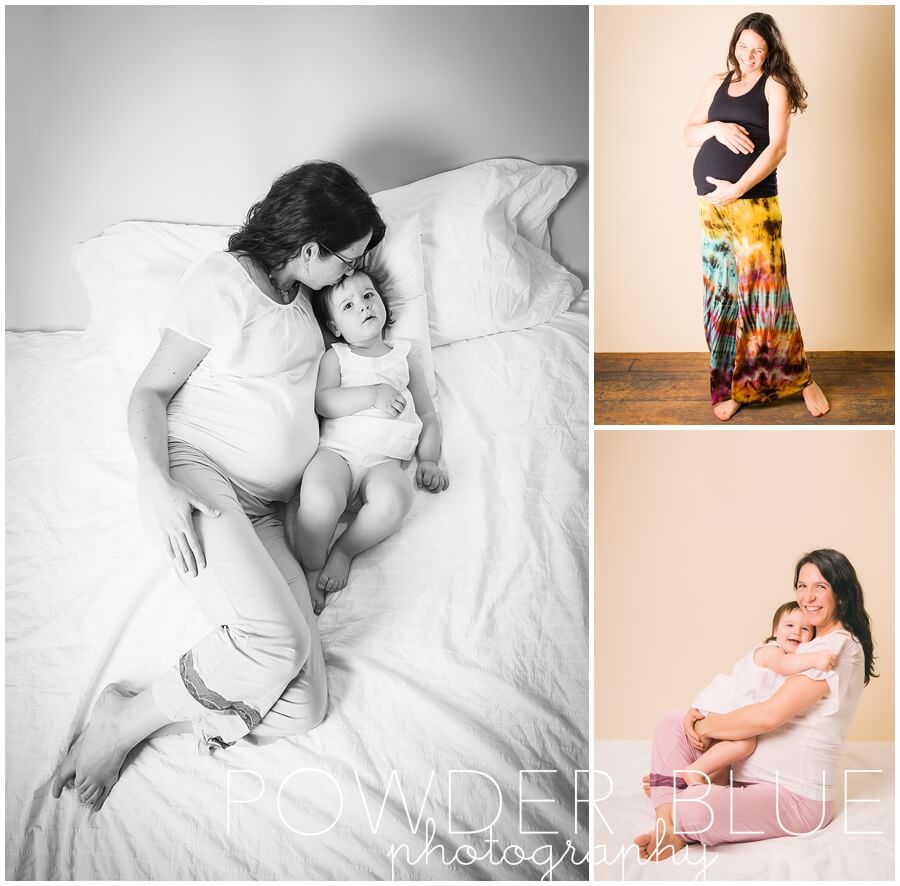 mother daughter maternity portrait