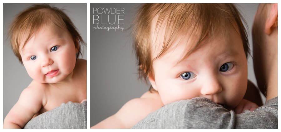 4 months old baby girl in a studio portrait in pittsburgh photography