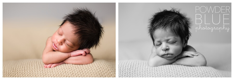 dad shirt off newborn portrait bicep studio pittsburgh