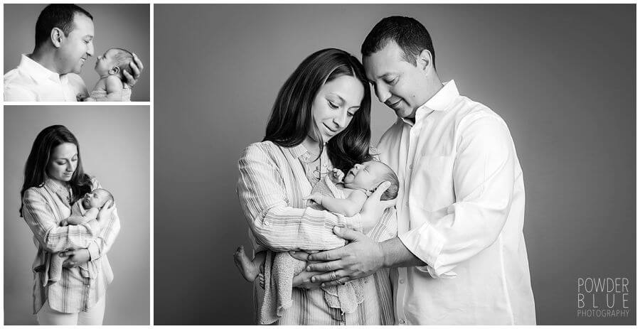 Newborn studio portrait pittsburgh black & white