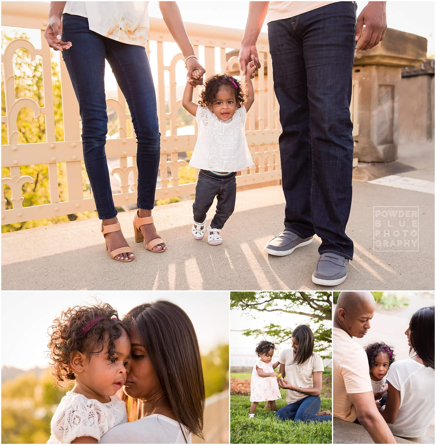 pittsburgh family session at schepley park on the yellow bridge