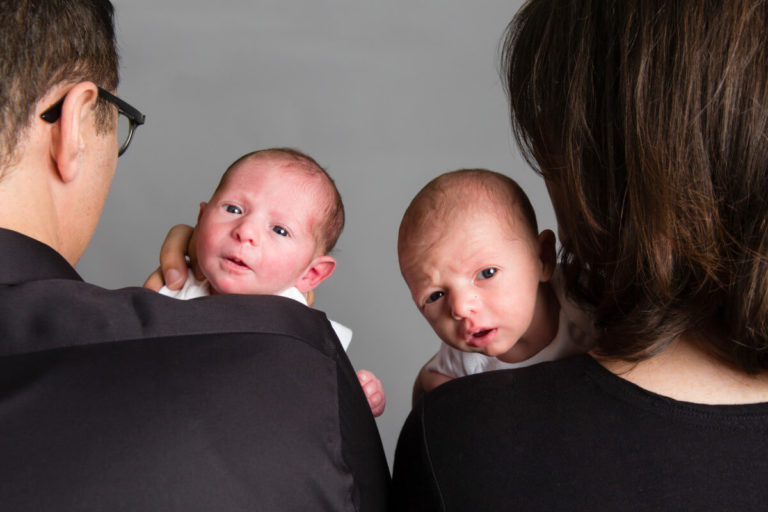 Read more about the article Pittsburgh Newborn Photographer | Twins Nico & Emi | Studio Newborn Session