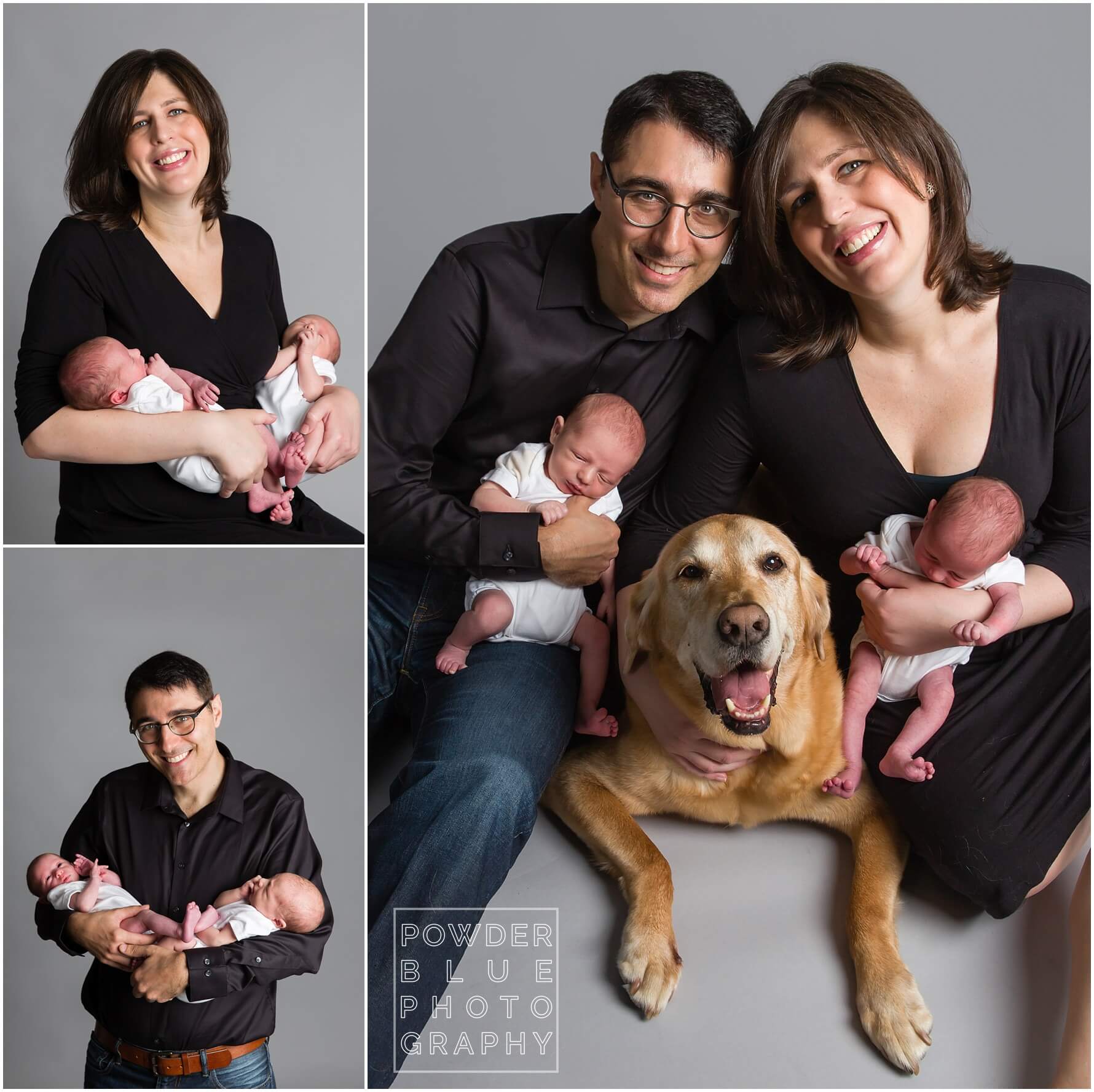 pittsburgh newborn twins photographer. studio portrait of newborn twins in pittsburgh.