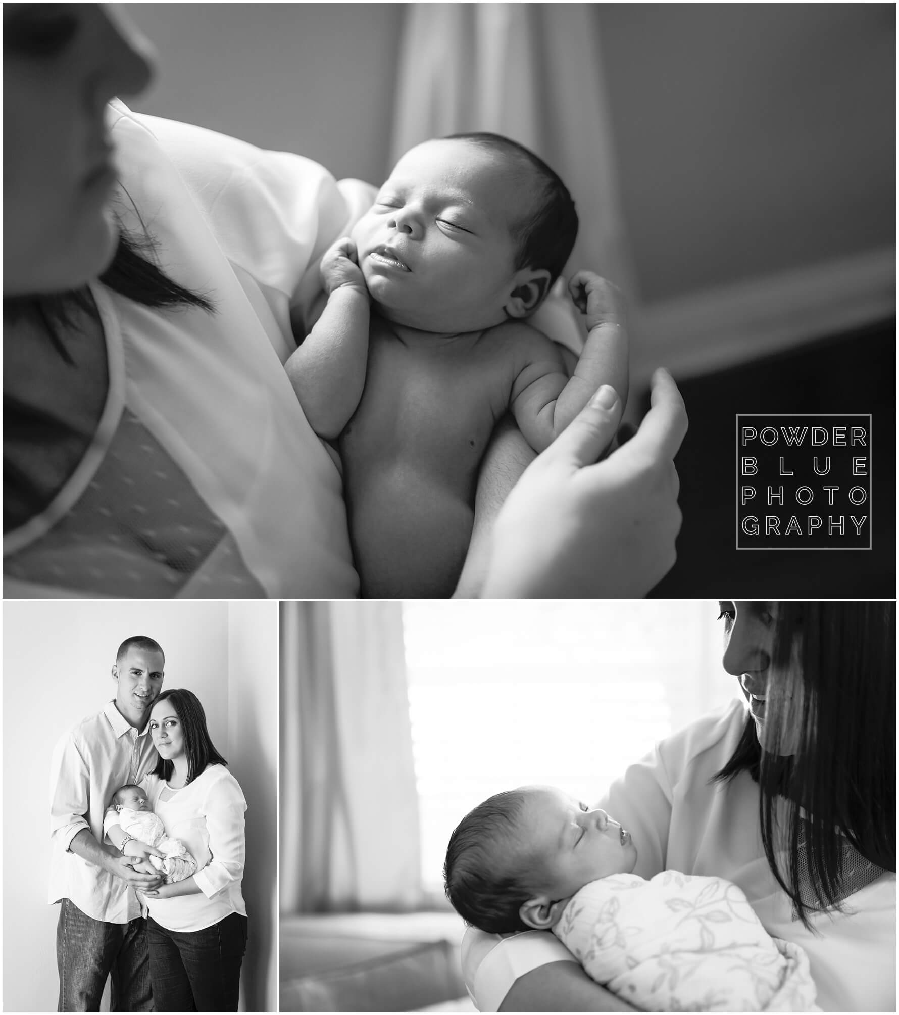 black and white images pittsburgh lifestyle newborn photography session in home baby girl roses pink and grey nursery