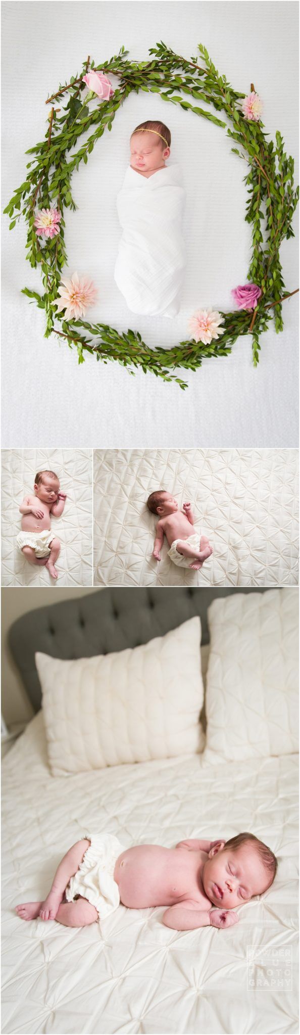 pittsburgh lifestyle newborn photography session in home baby girl roses pink and grey nursery