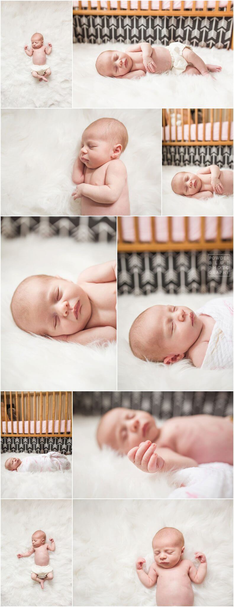 black and white baby girl nursery pittsburgh lifestyle newborn session