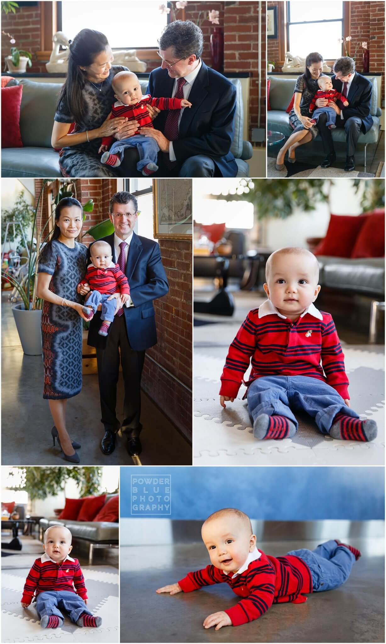 pittsburgh family photography session in strip district loft with the benter family. 