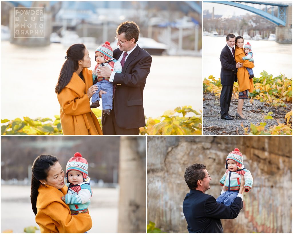 pittsburgh family photography session in strip district railroad location with the benter family. 