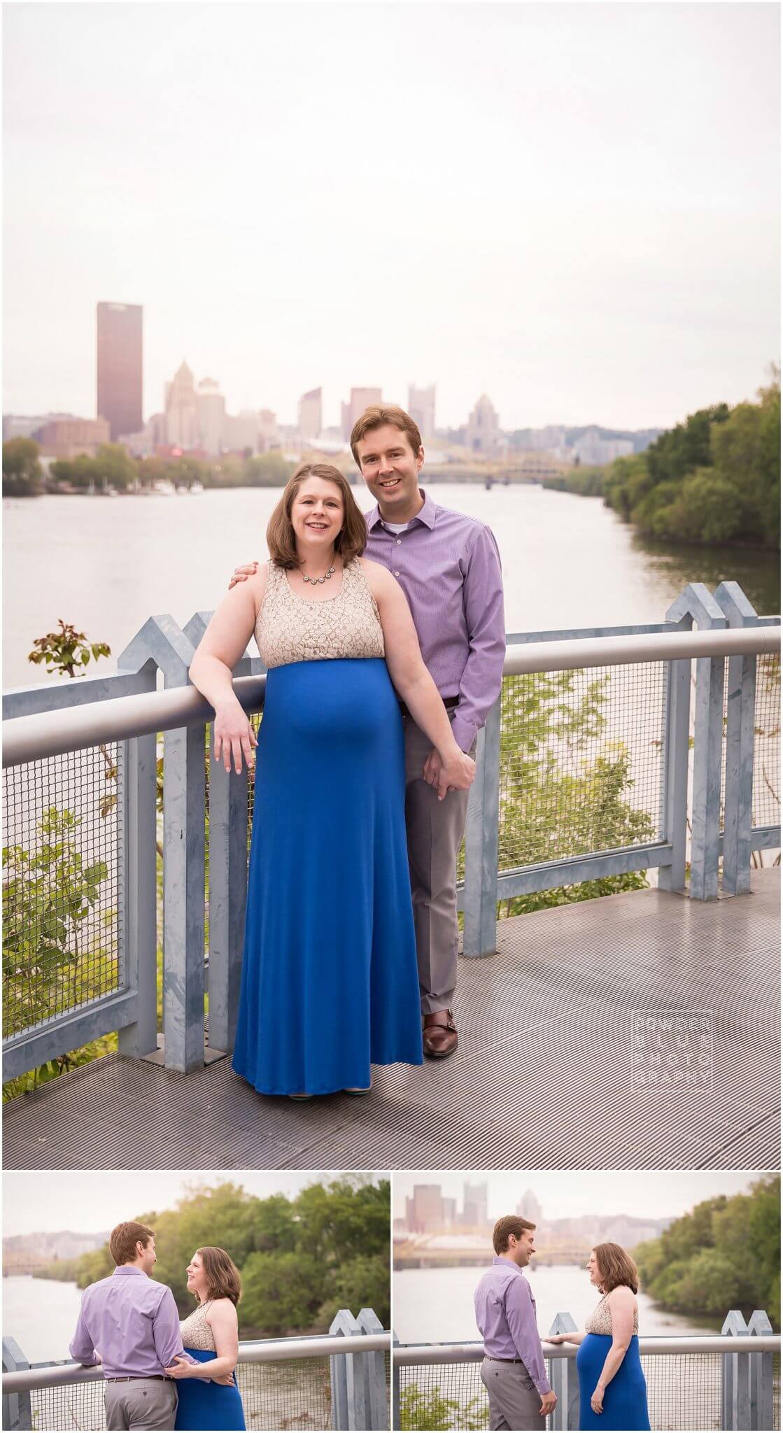 pittsburgh maternity photography session. fitness themed maternity photography portrait session overlooking pittsburgh skyline.