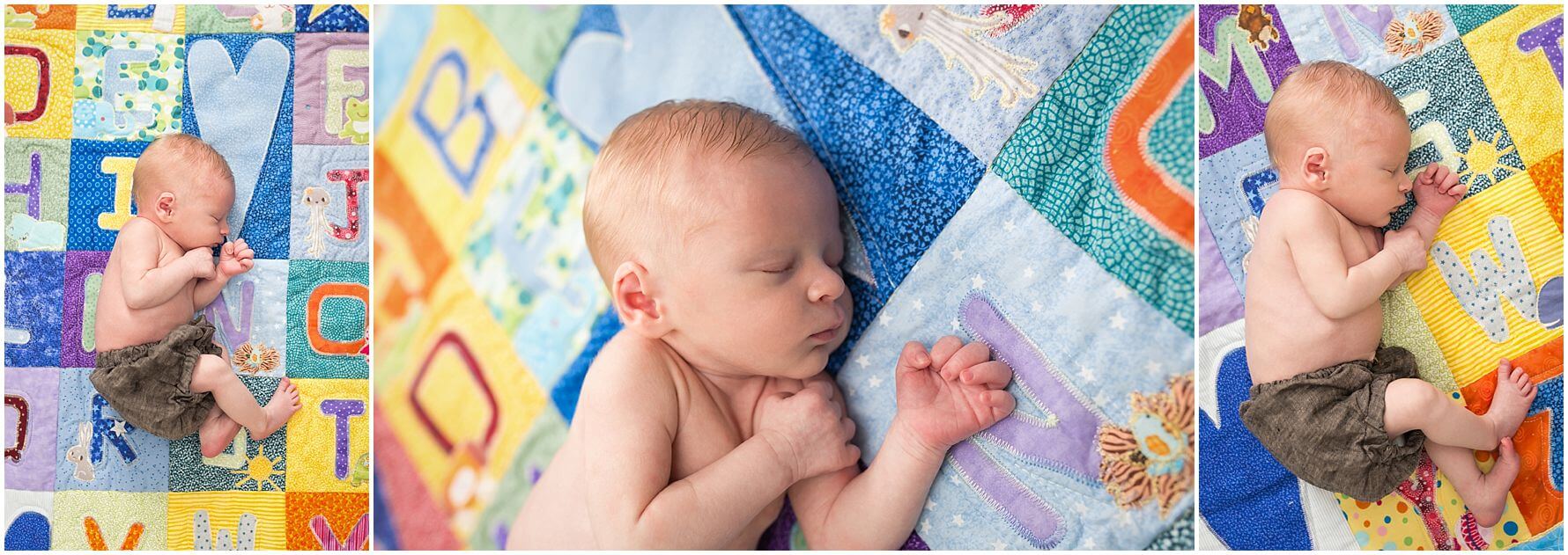 pittsburgh newborn photographer, lifestyle newborn session in pittsburgh . baby boy in nautical themed nursery, on alphabet blanket