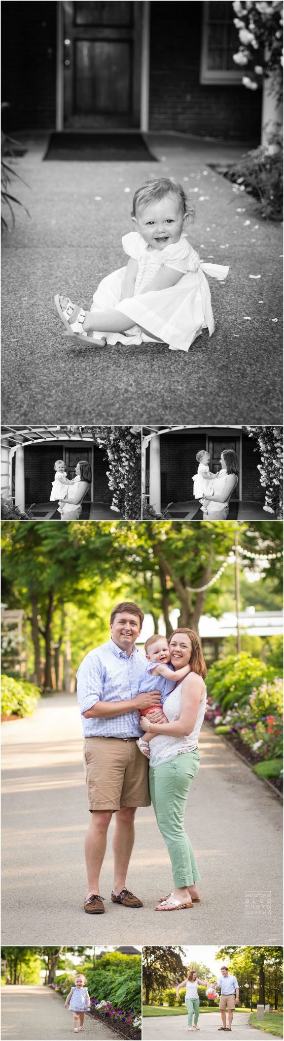 pittsburgh family photography session at frick art and historical center in pittsburgh, pa.  12 month old baby girl and family.