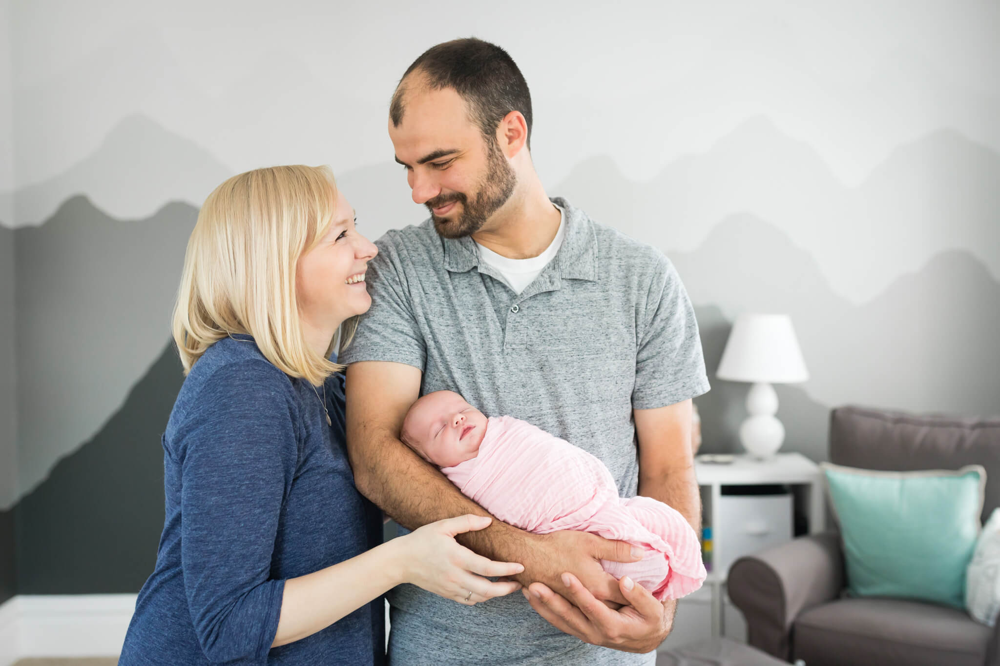 Read more about the article Pittsburgh Lifestyle Newborn Photographer | Baby Adelaide | Woodland Nursery