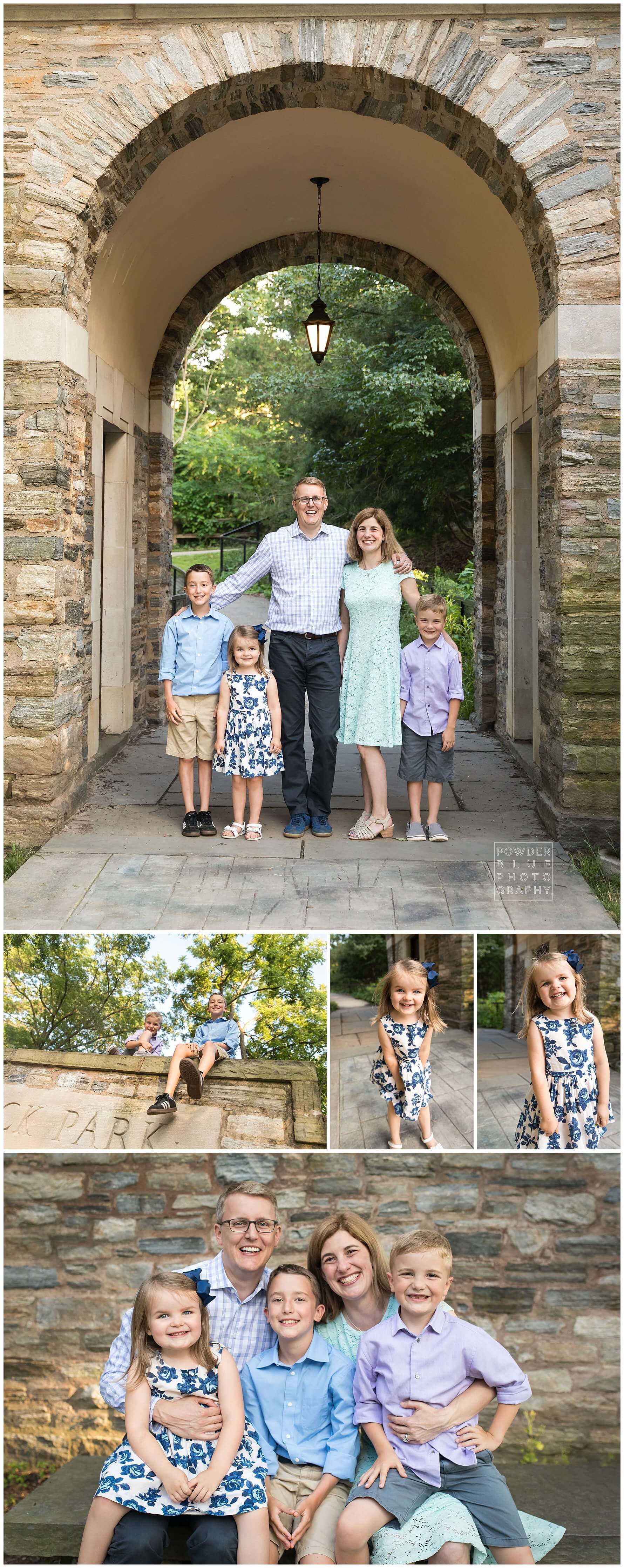 pittsburgh family portrait 70-200 canon lens at f4. on location family at Frick Park