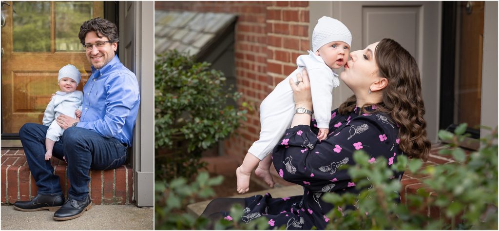 newborn baby outdoor photos with mom and dad pittsburgh